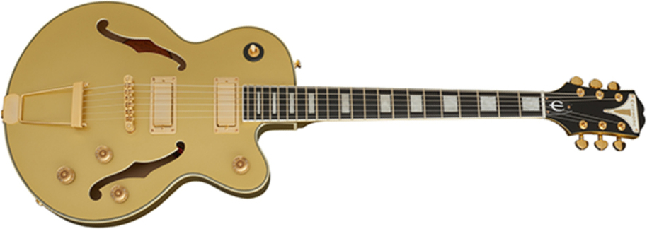 Epiphone Uptown Kat Es Original 2h Ht Eb - Topaz Gold Metallic - Semi-hollow electric guitar - Main picture