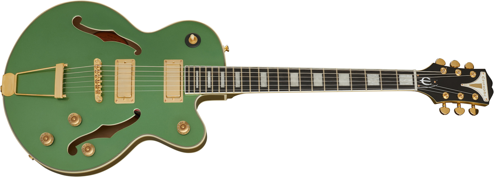 Epiphone Uptown Kat Es Original 2h Ht Eb - Emerald Green Metallic - Semi-hollow electric guitar - Main picture