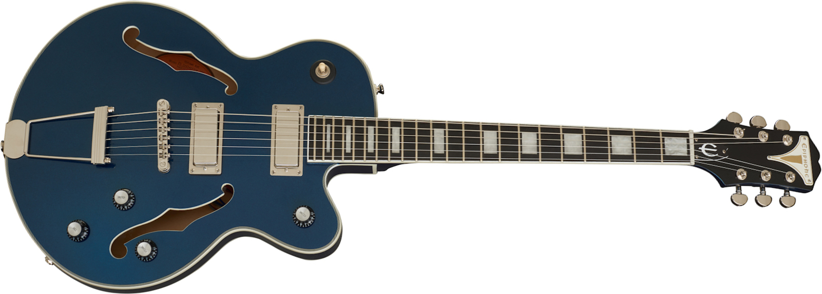 Epiphone Uptown Kat Es Original 2h Ht Eb - Sapphire Blue Metallic - Semi-hollow electric guitar - Main picture