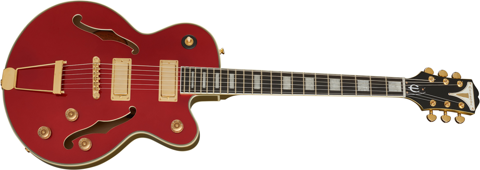Epiphone Uptown Kat Es Original 2h Ht Eb - Ruby Red Metallic - Semi-hollow electric guitar - Main picture