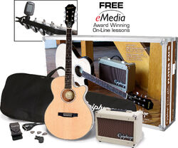 Acoustic guitar set Epiphone PR-4E Acoustic/Electric Player Pack - Natural