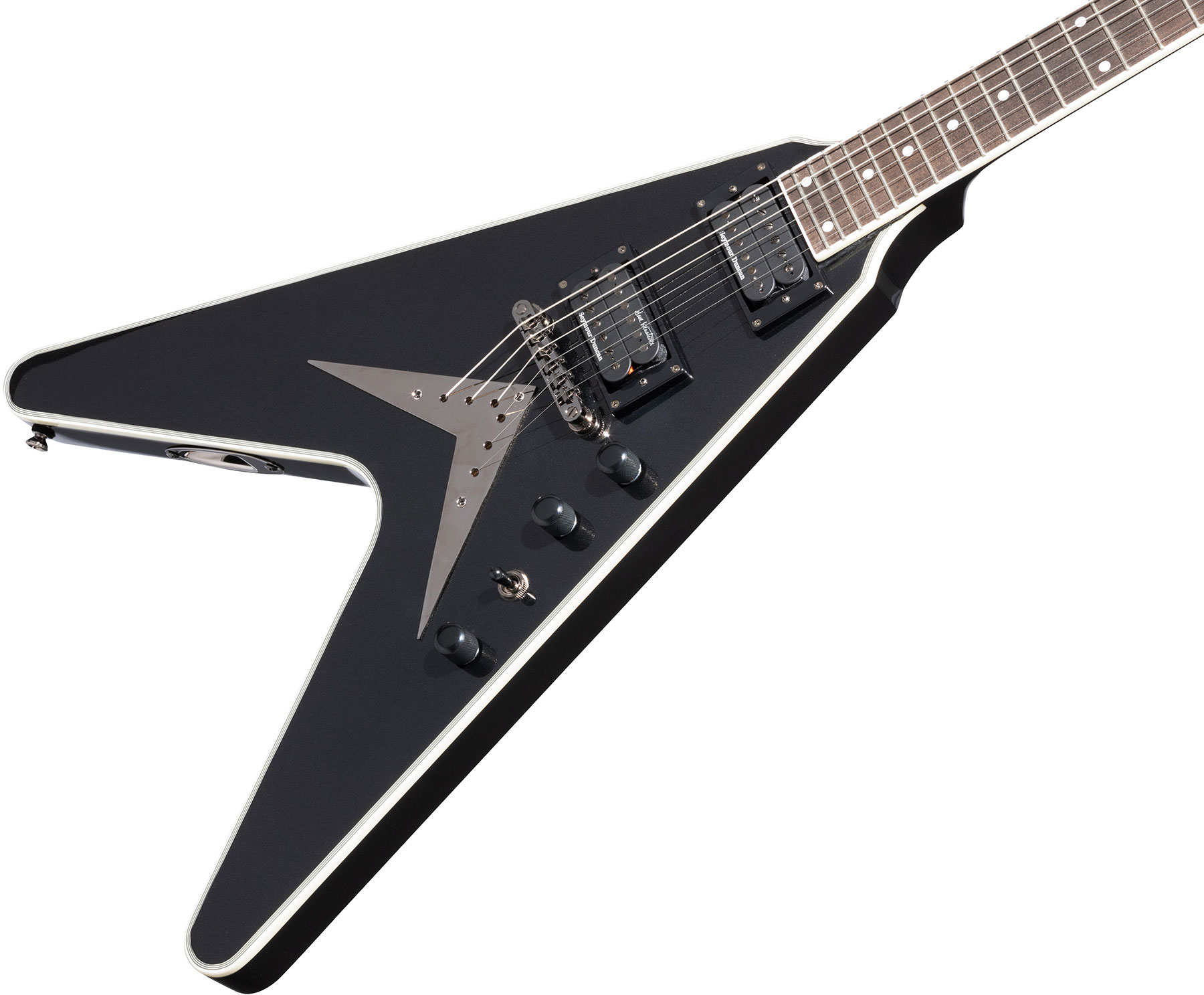 Epiphone Dave Mustaine Flying V Prophecy 2h Fishman Fluence Ht Eb - Black Metallic - Metal electric guitar - Variation 3