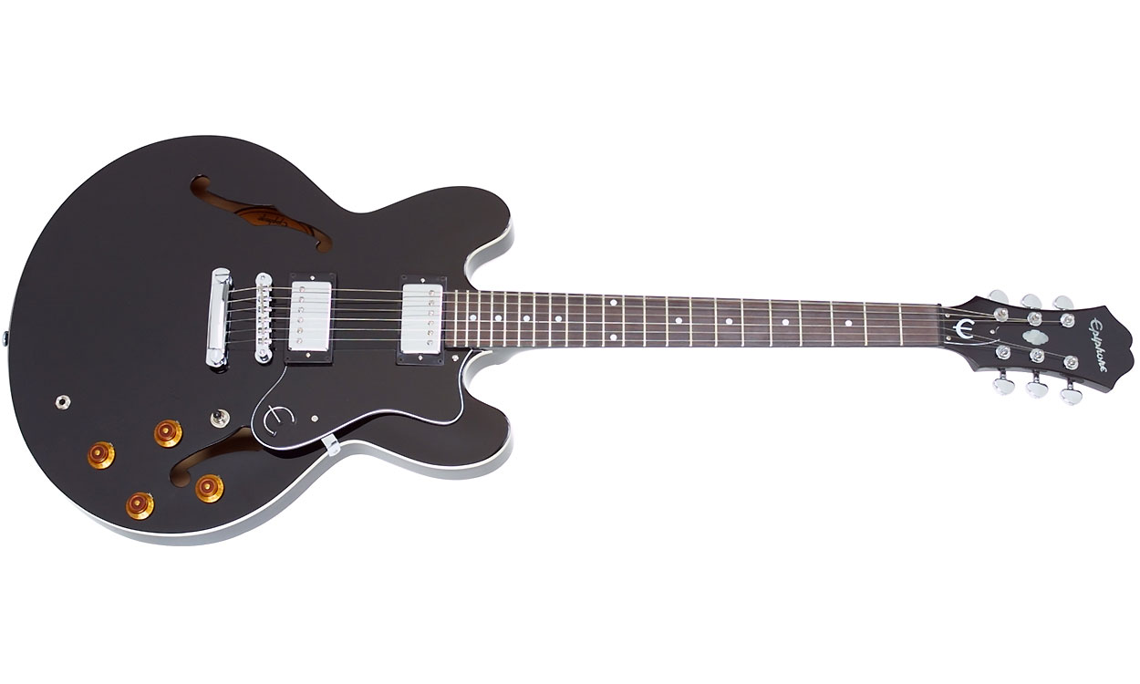 Epiphone Dot Ch - Ebony - Semi-hollow electric guitar - Variation 2