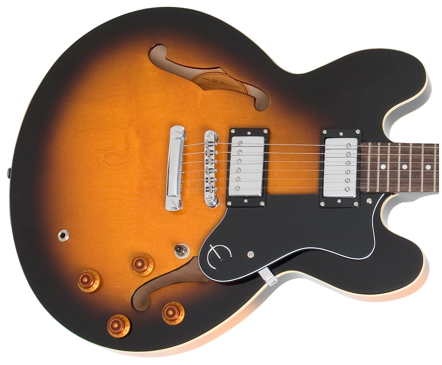 Epiphone Dot Ch - Vintage Sunburst - Semi-hollow electric guitar - Variation 2