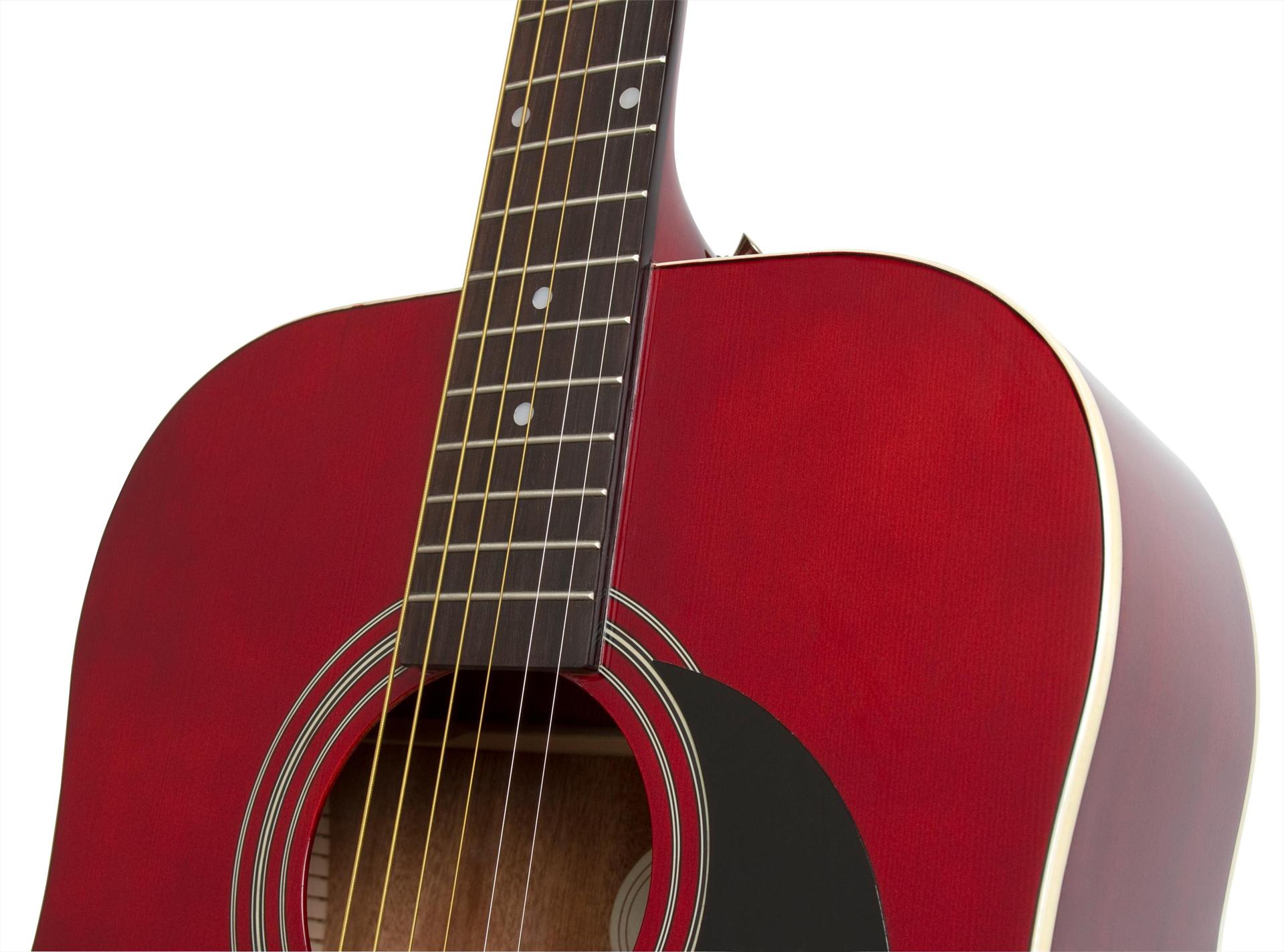 Epiphone Dr-100 Dreadnought Epicea Acajou - Wine Red - Acoustic guitar & electro - Variation 3