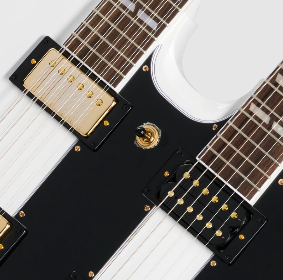 Epiphone Eds1275 Doubleneck Ibg 6/12c 2h Ht Lau - Alpine White - Double neck guitar - Variation 2