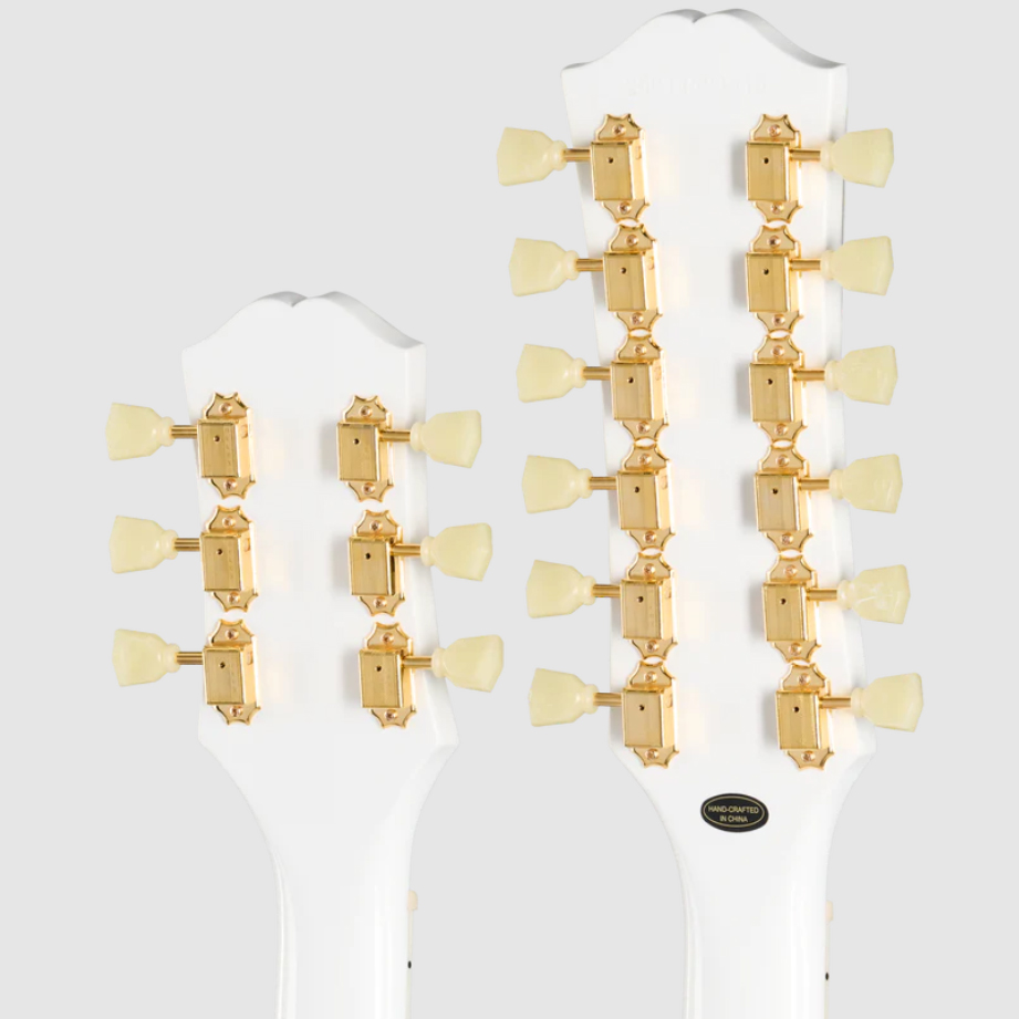 Epiphone Eds1275 Doubleneck Ibg 6/12c 2h Ht Lau - Alpine White - Double neck guitar - Variation 3