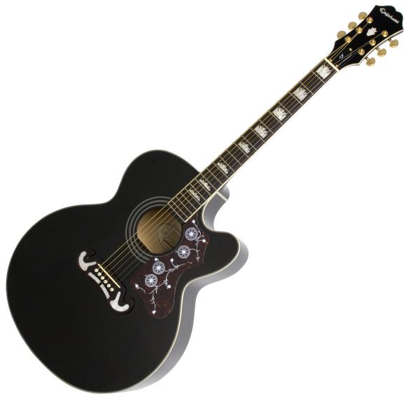 Electro acoustic guitar Epiphone J-200EC - Ebony