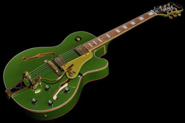 Hollow-body electric guitar Epiphone Emperor Swingster - forest green metallic