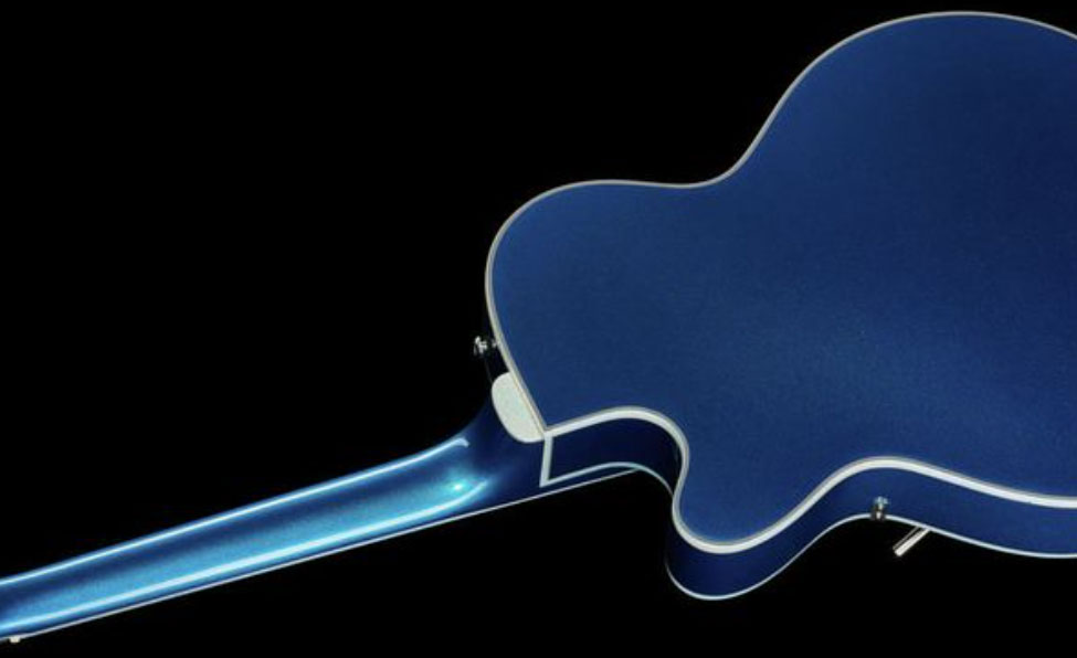 Epiphone Emperor Swingster Archtop 2h Trem Lau - Delta Blue Metallic - Hollow-body electric guitar - Variation 2