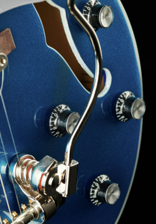 Epiphone Emperor Swingster Archtop 2h Trem Lau - Delta Blue Metallic - Hollow-body electric guitar - Variation 3