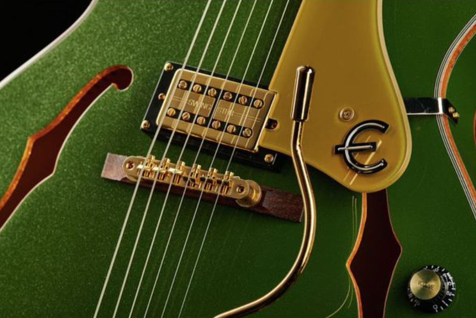 Epiphone Emperor Swingster Archtop 2h Trem Lau - Forest Green Metallic - Hollow-body electric guitar - Variation 3