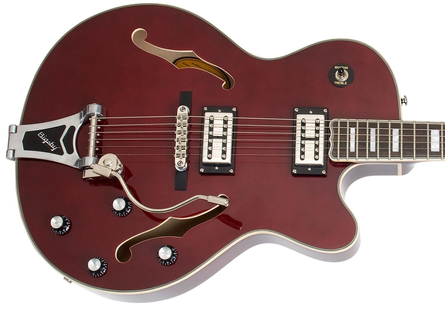 Epiphone Emperor Swingster Bigsby Gh - Wine Red - Hollow-body electric guitar - Variation 1