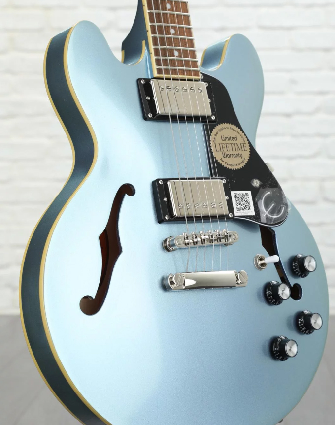 Epiphone Es-339 Pro Hh Ht Pf - Pelham Blue - Semi-hollow electric guitar - Variation 2