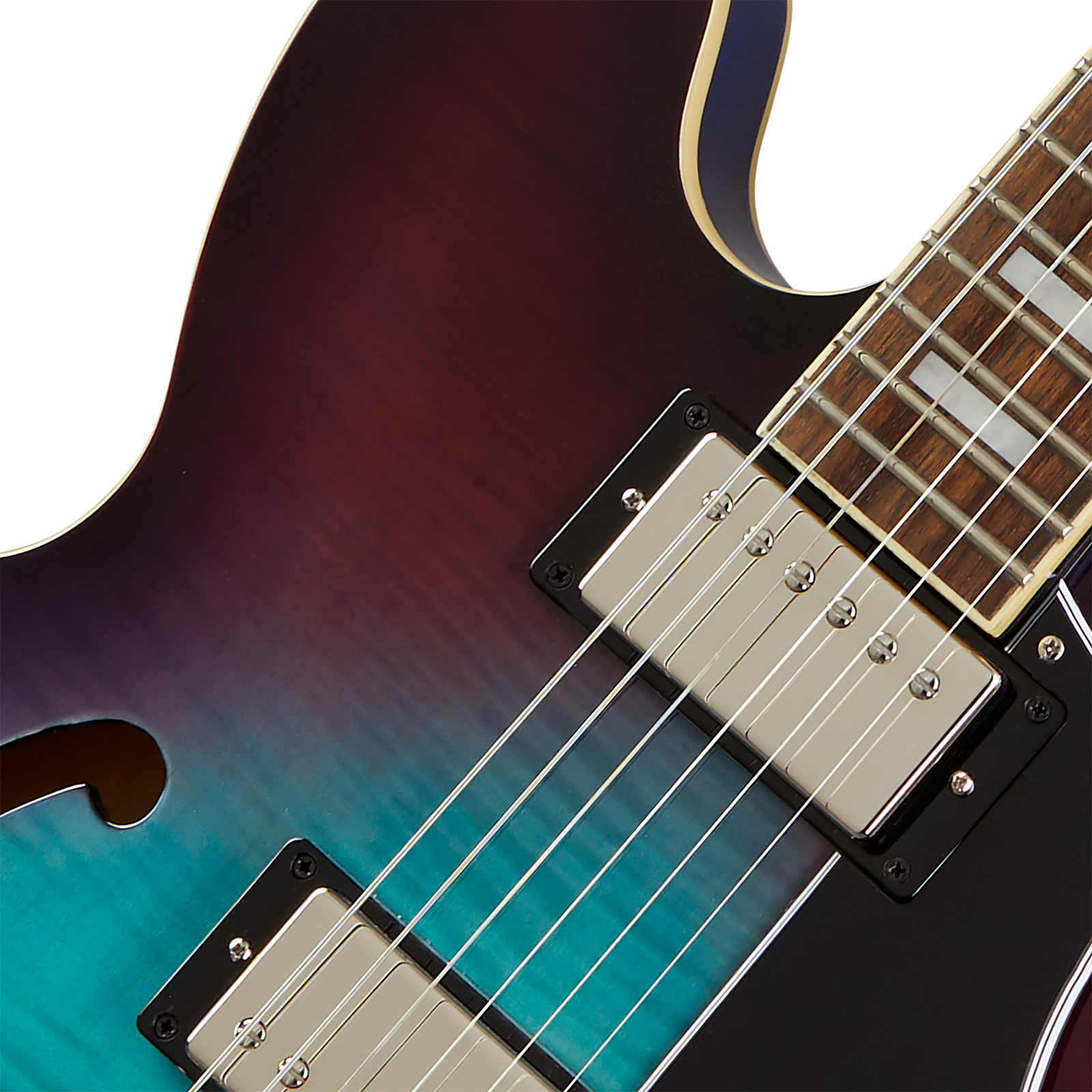 Epiphone Es335 Figured Ibg Original 2h Ht Rw - Blueberry Burst - Semi-hollow electric guitar - Variation 2
