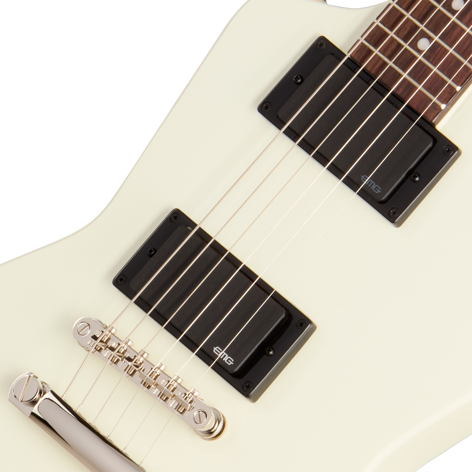 Epiphone Explorer 80s Ibg 2h Emg Ht Rw - Classic White - Metal electric guitar - Variation 2