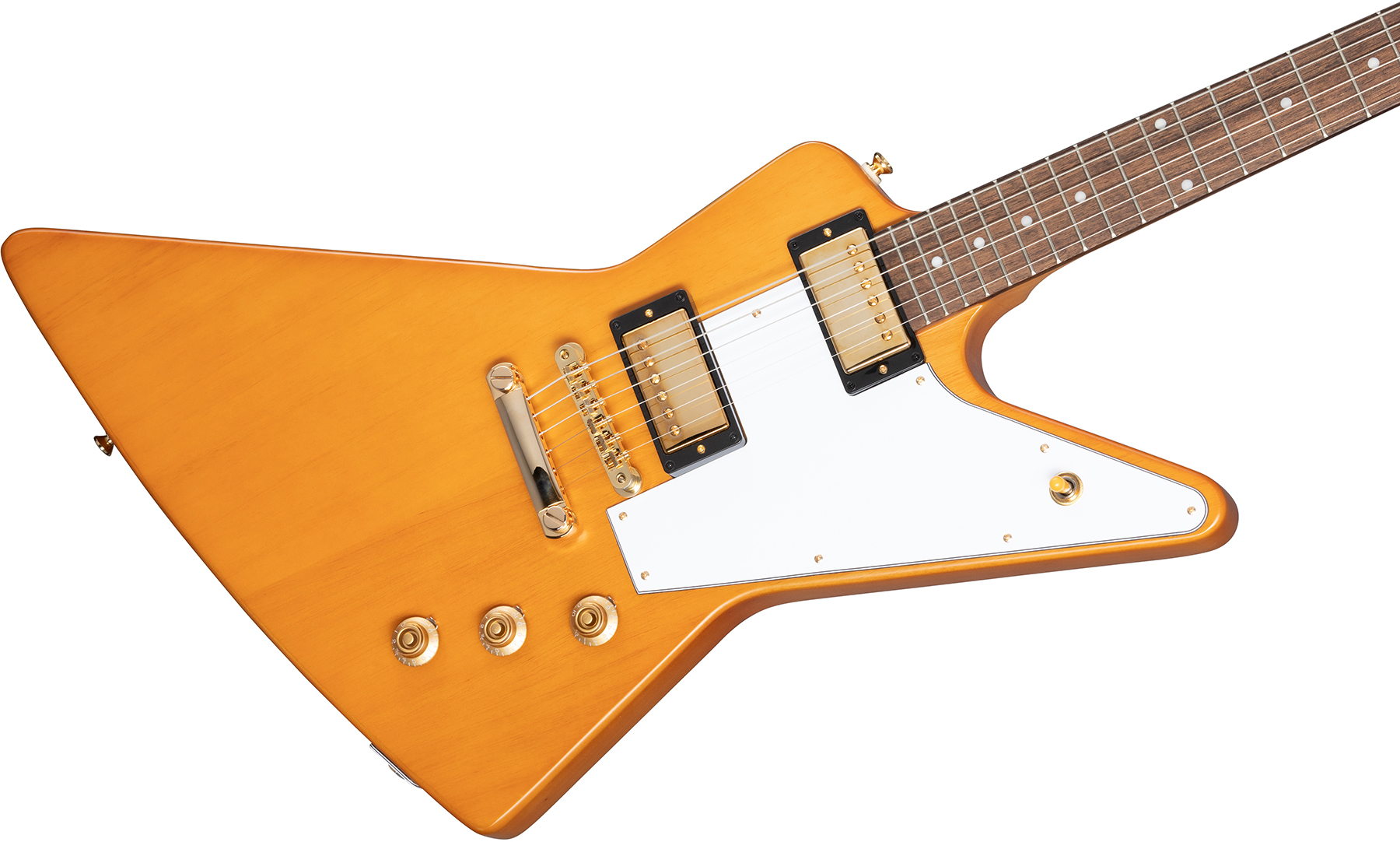 Epiphone Explorer Korina 1958 White Pickguard Original 2h Gibson Ht Lau - Aged Natural - Metal electric guitar - Variation 3