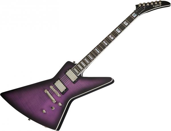 Solid body electric guitar Epiphone Modern Prophecy Extura - Purple tiger aged