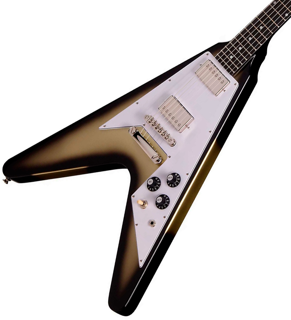 Epiphone Flying V 2h Ht Eb - Silverburst - Metal electric guitar - Variation 2