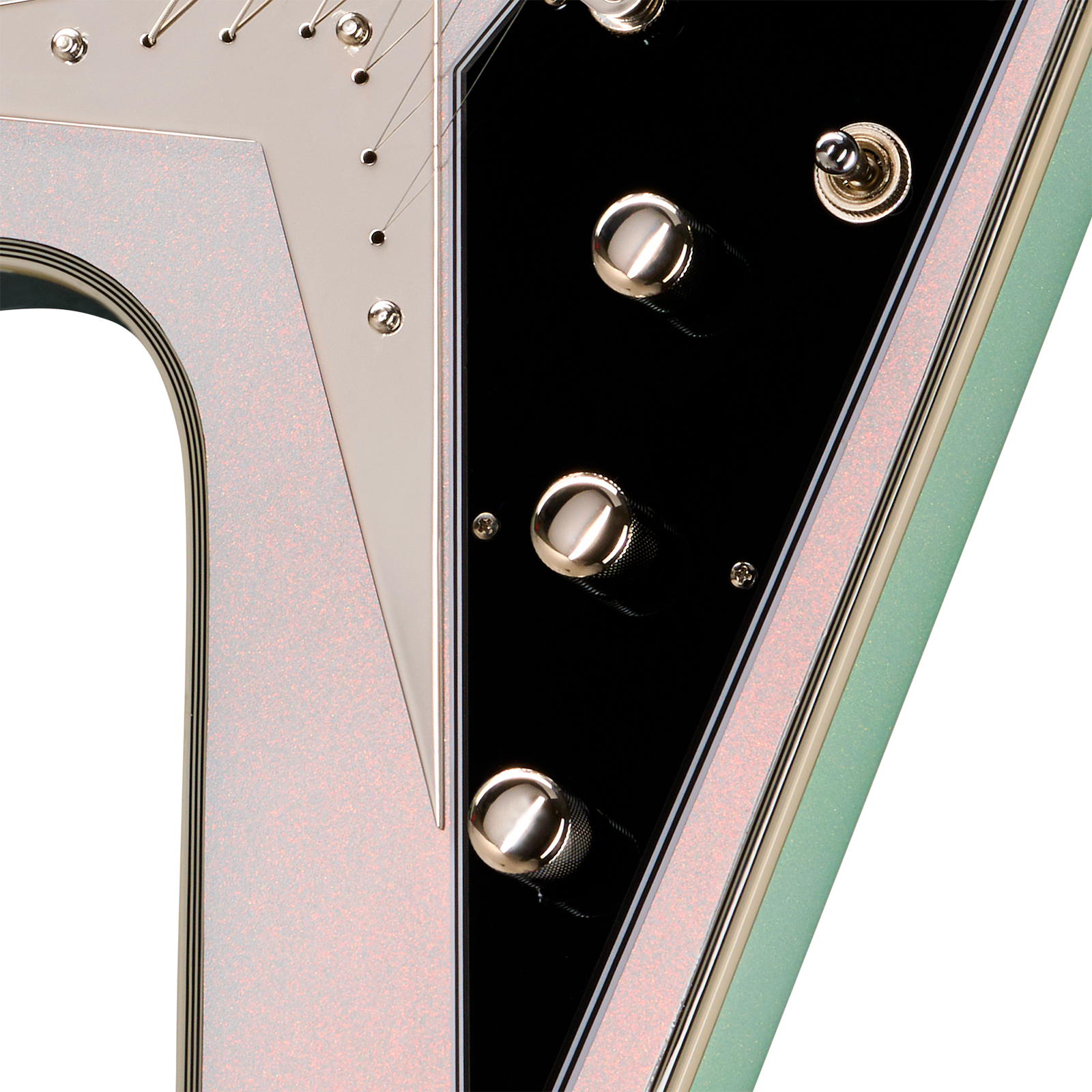 Epiphone Flying V Custom Futura Ibg 2h Ht Eb - Quicksilver Shift - Metal electric guitar - Variation 2