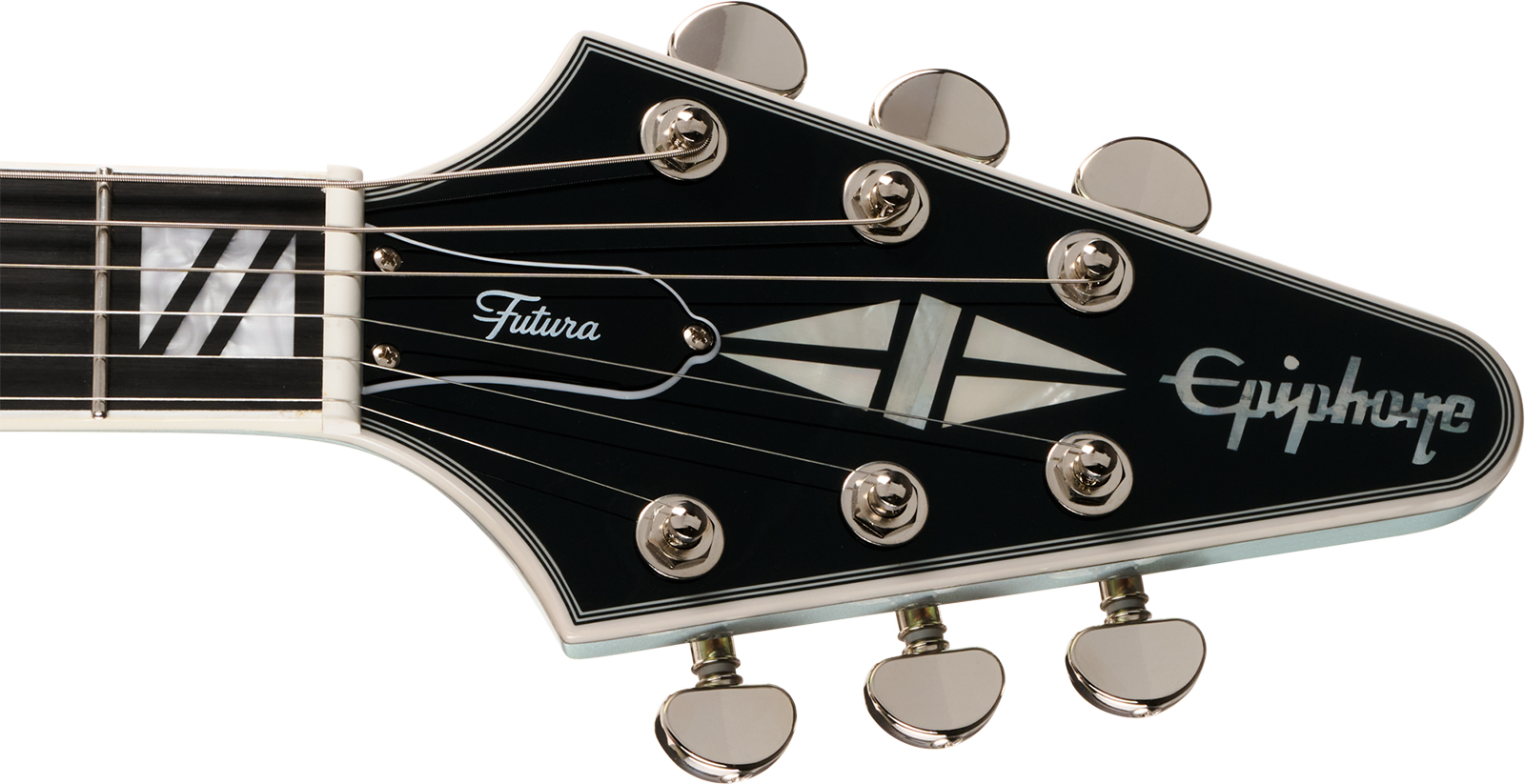 Epiphone Flying V Custom Futura Ibg 2h Ht Eb - Quicksilver Shift - Metal electric guitar - Variation 4