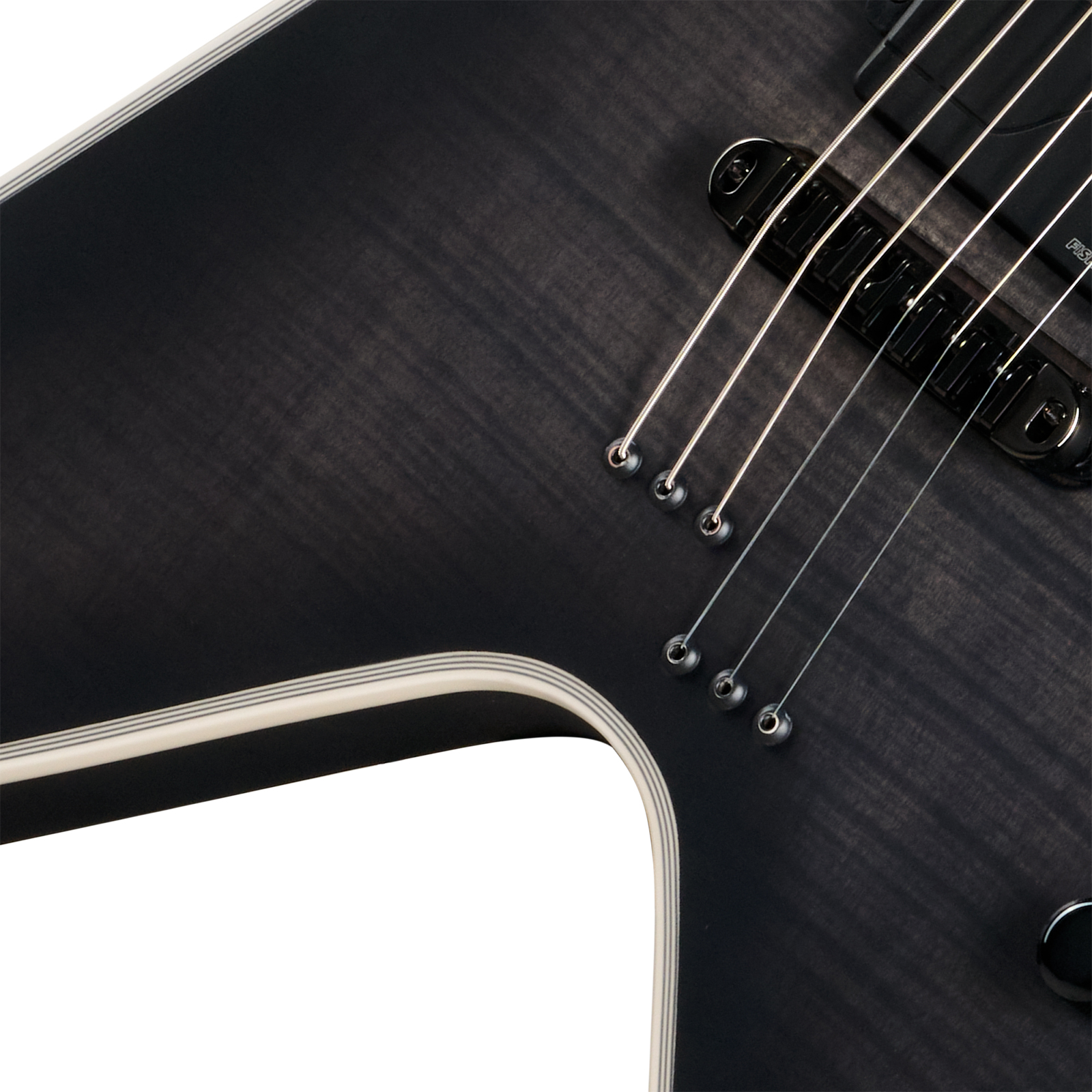 Epiphone Flying V Prophecy Modern 2h Fishman Fluence Ht Eb - Obsidian Storm Satin - Metal electric guitar - Variation 2