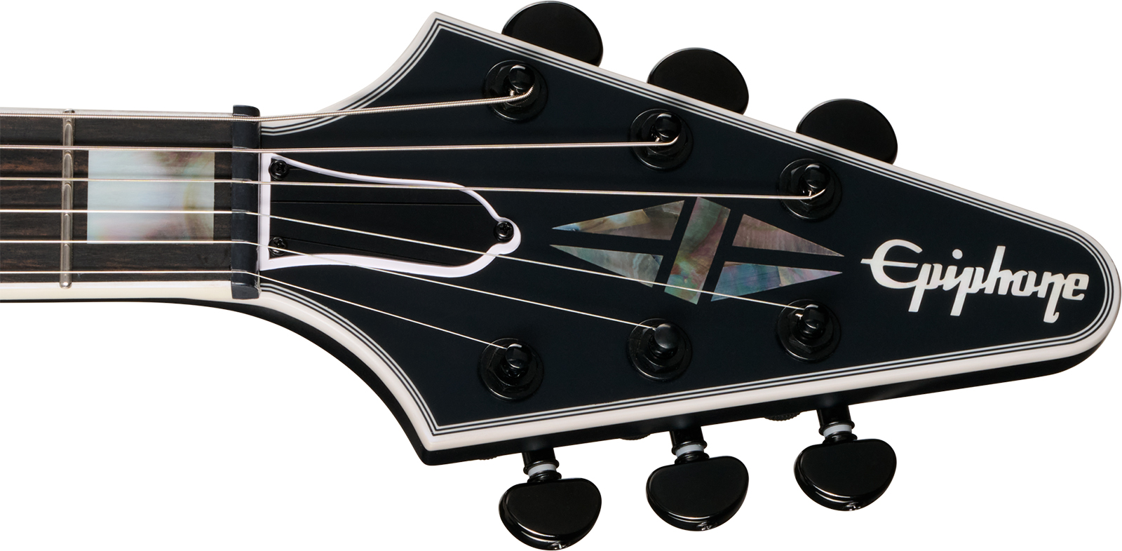 Epiphone Flying V Prophecy Modern 2h Fishman Fluence Ht Eb - Obsidian Storm Satin - Metal electric guitar - Variation 4