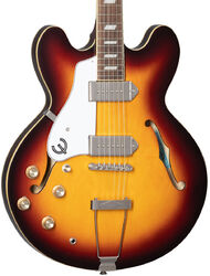 Semi-hollow electric guitar Epiphone Archtop Casino LH - Vintage sunburst