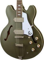 Semi-hollow electric guitar Epiphone Archtop Casino - Worn olive drab