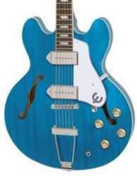 Semi-hollow electric guitar Epiphone Archtop Casino - Worn blue denim