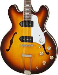 Semi-hollow electric guitar Epiphone Casino USA - Vintage sunburst