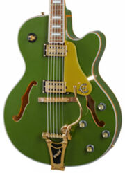 Hollow-body electric guitar Epiphone Emperor Swingster - Forest green metallic