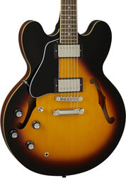 Left-handed electric guitar Epiphone Inspired By Gibson ES-335 LH - Vintage sunburst