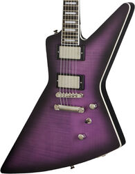 Retro rock electric guitar Epiphone Modern Prophecy Extura - Purple tiger aged