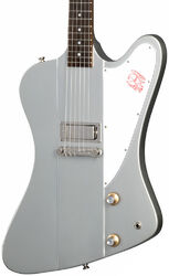 Retro rock electric guitar Epiphone 1963 Firebird I - Silver mist