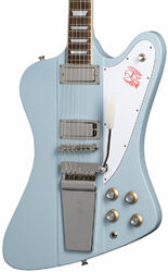 Retro rock electric guitar Epiphone 1963 Firebird V With Mastro Vibrola - Frost blue