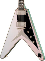Metal electric guitar Epiphone IBG Futura Flying V Custom - Quicksilver Shift