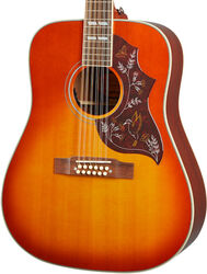 Folk guitar Epiphone Inspired by Gibson Hummingbird 12-String - Aged cherry sunburst