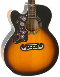 Left-handed folk guitar Epiphone Modern J-200 EC Studio LH - Vintage sunburst