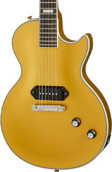 Single cut electric guitar Epiphone Jared James Nichols Gold Glory Les Paul Custom Ltd - Double gold vintage aged