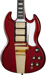 Signature electric guitar Epiphone Joe Bonamassa 1963 SG Custom - Dark wine red