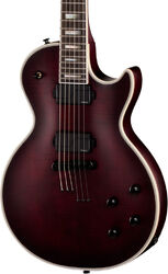Single cut electric guitar Epiphone Modern Les Paul Prophecy - Crimson fog satin