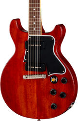 Double cut electric guitar Epiphone IBC 1960 Les Paul Special Double Cut Reissue - cherry red
