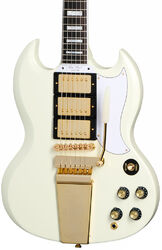 Inspired By Gibson 1963 Les Paul SG Custom With Maestro Vibrola - VOS Classic White