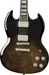 Double cut electric guitar Epiphone SG Modern Figured - Black transparent