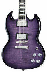Double cut electric guitar Epiphone Inspired By Gibson SG Modern Figured - Purple burst