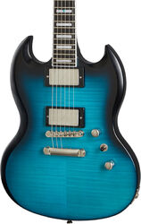 Double cut electric guitar Epiphone Modern Prophecy SG - Blue tiger aged 