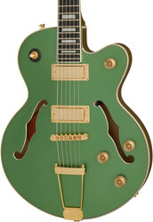Semi-hollow electric guitar Epiphone Uptown Kat ES - Emerald green metallic