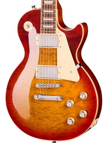 Single cut electric guitar Epiphone Original Les Paul Standard 60s Quilt Top Ltd - Washed cherry sunburst