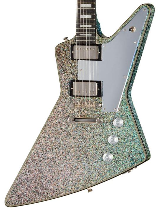 Metal electric guitar Epiphone Lzzy Hale Explorer Custom - Black Diamond Holographic Sparkle